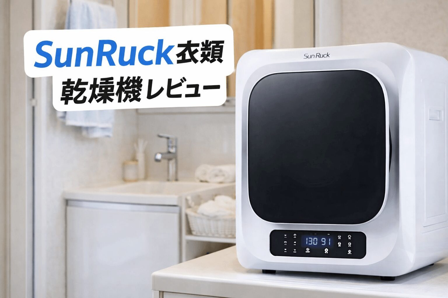 SunRuck衣類乾燥機レビュー｜小型3kgは本当に乾く？口コミ・電気代 